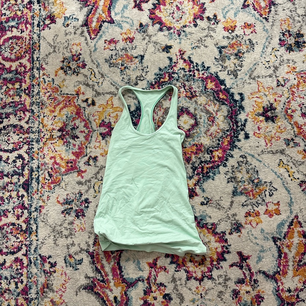 mint colored lulu tank